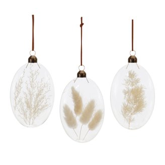 Lot Cloche en Verre avec Base en Bois Gris et Guirlande Micro LED