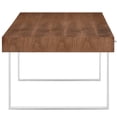 thumbnail image 2 of Computer Work Desk, Walnut, Wood, Stainless, Home Office Business, Modern Contemporary HB33183, 2 of 4