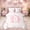White Pink D, variant on Feelyou Girly Pink J Letter Twin Bedding for Girls, Pink Bowknot Floral Bedding Comforter Set, Pink Reversible, 7pcs