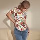 thumbnail image 3 of Balery Cooking Bbq Body de cuello redondo de manga corta para mujer Tops de manga corta Tops básicos-Large, 3 of 7