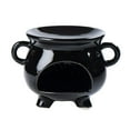 thumbnail image 1 of Portavelas de cerámica, quemador de aceite esencial, quemador , vela, horno, difusor de aceite para oficina, sala de , casas de té Negro, 1 of 8