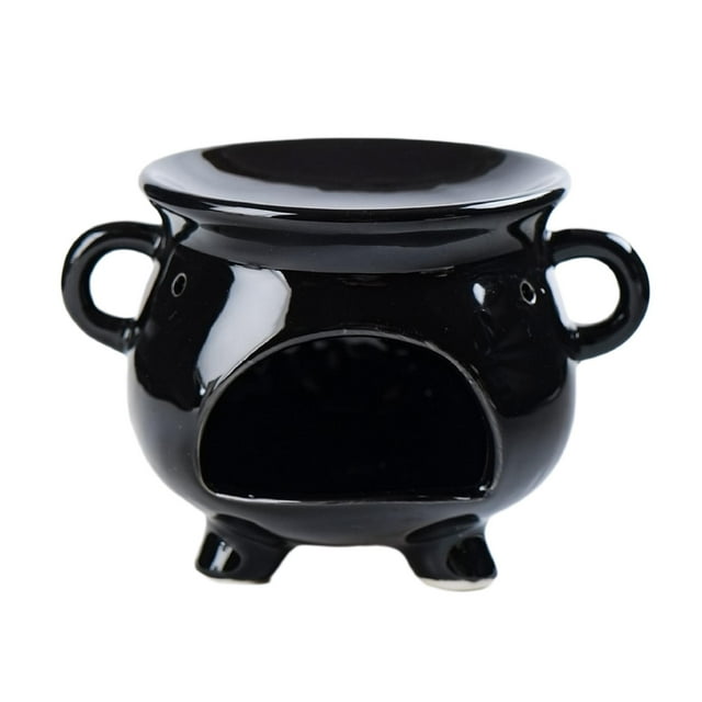 Portavelas de cerámica, quemador de aceite esencial, quemador , vela, horno, difusor de aceite para oficina, sala de , casas de té Negro