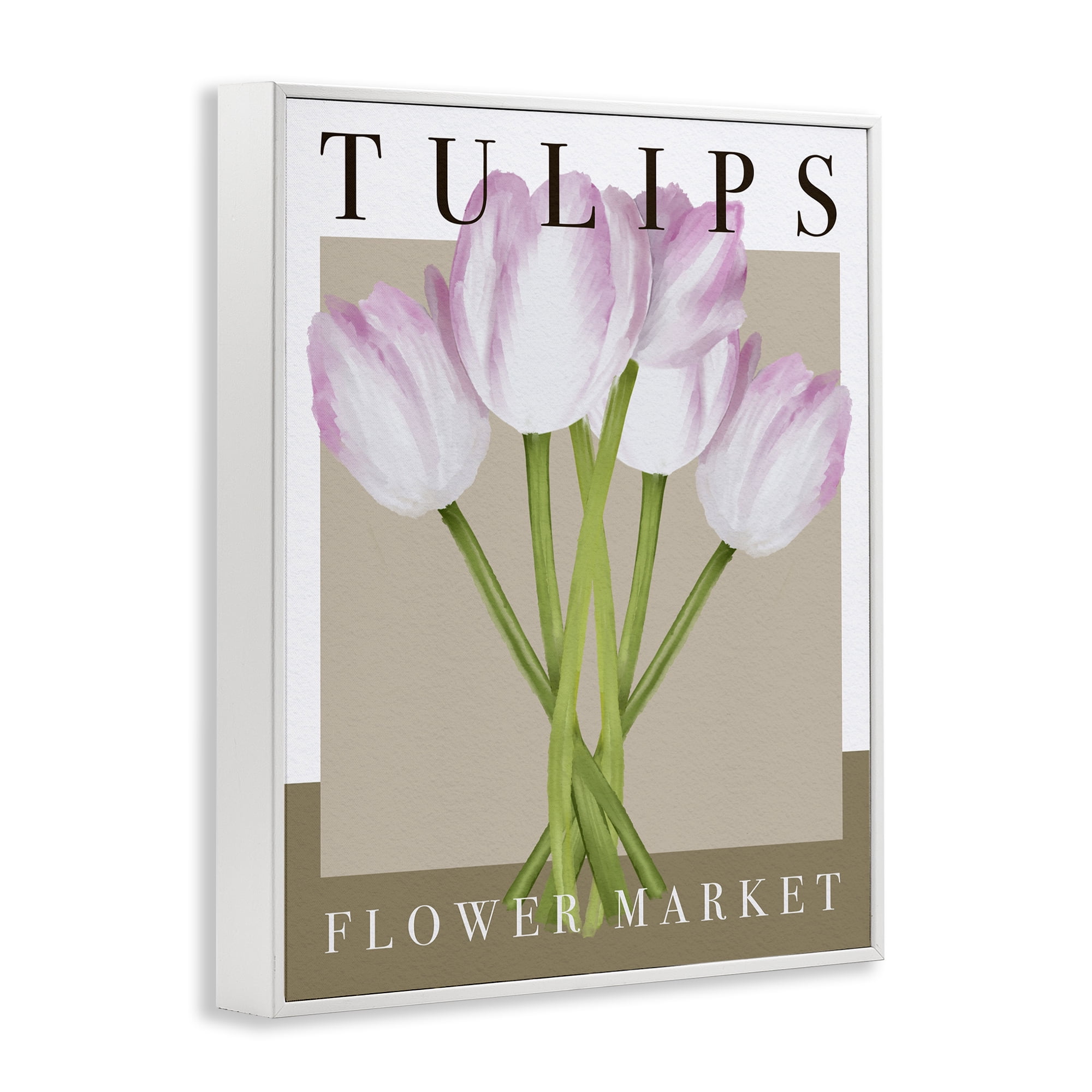 Stupell Industries Tulips Flower Market White Framed Giclee Art, design by Jennifer Stith