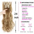 thumbnail image 5 of SHCKE 26" Straight Clip in Hair Extensions Fluffy and not Tangled 24" Wavy Curly Hair Extension Silky Full Head Clip in Hair Extension Synthetic Hair Pieces for Women, 5 of 5