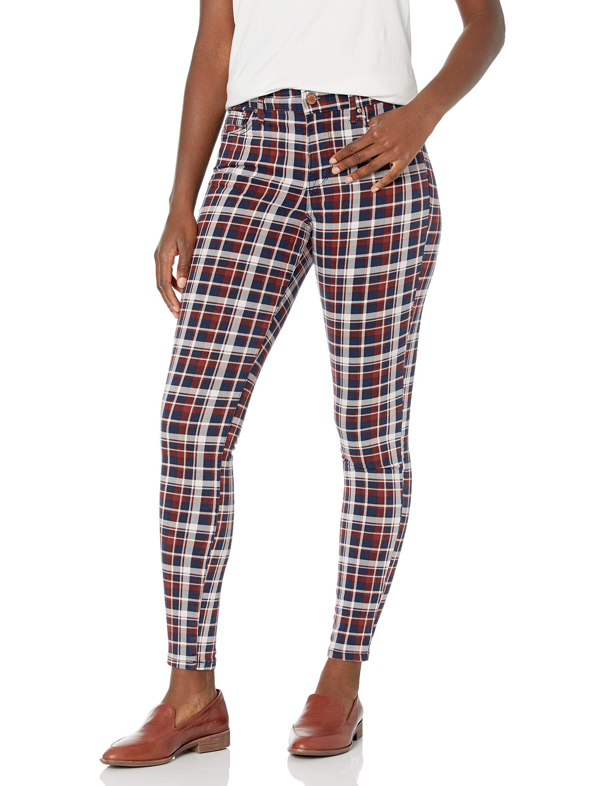 William Womens Rast High-Rise Plaid 