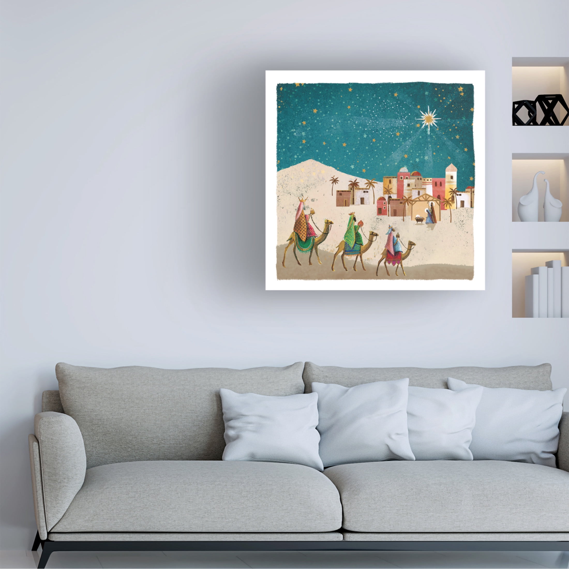 Canvas Wall Art - Paper Dove Co Ltd 'The Journey' Wall Art for Living Room, Bedroom, or Office Décor by Trademark Fine Art - 24 x 24 Inches