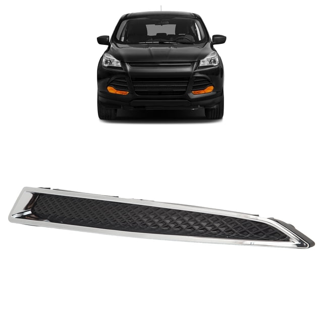 Moldura inferior para faros delanteros de malla negra con marco plateado, moldura para faros delanteros con rejilla inferior para escudo s se sel de deportivo utilidad de 4