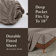 thumbnail image 6 of Superior 4-Piece Classic Grey Flannel Sheet Set, King, 6 of 9