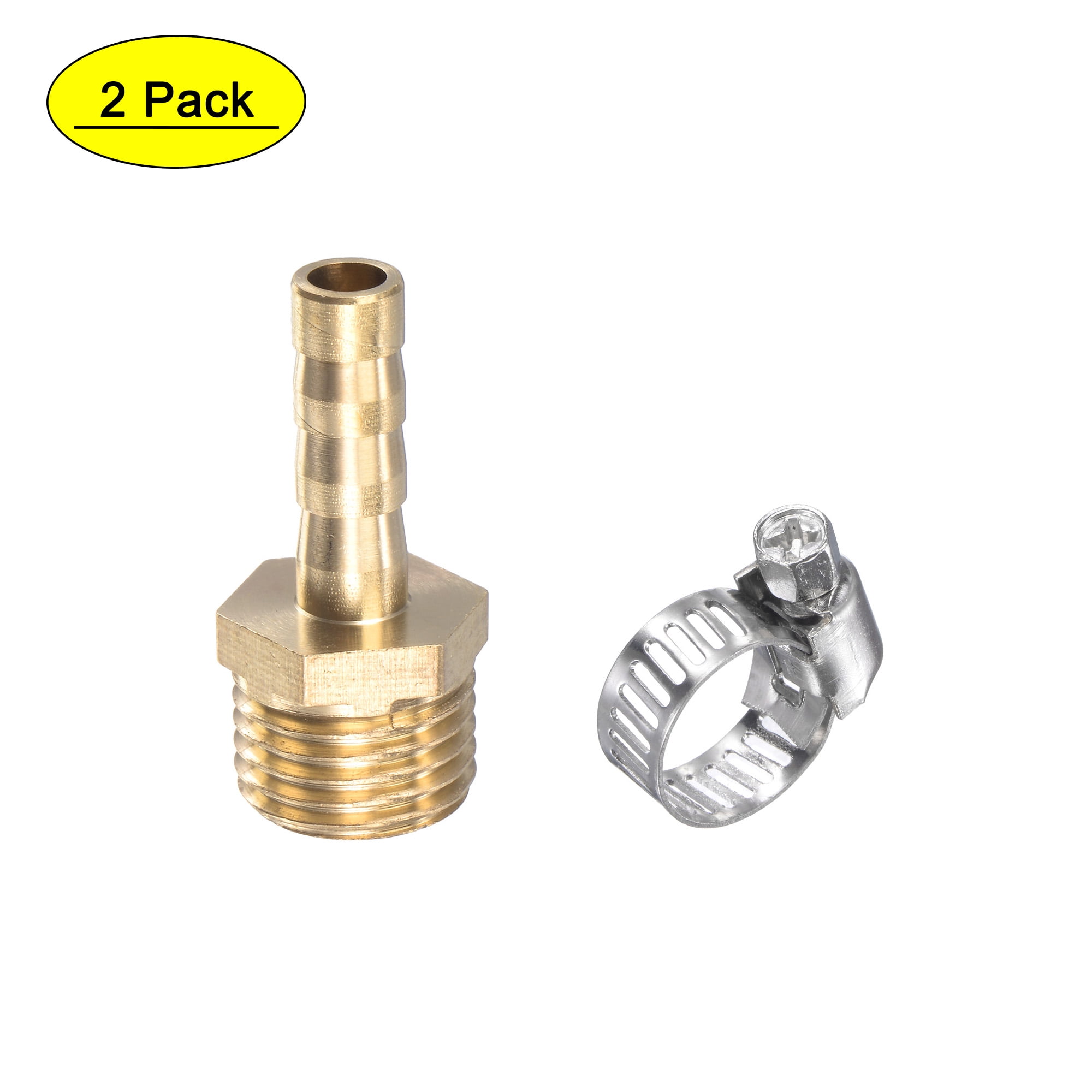 uxcell 10mm Tube to 1/2NPT Female Thread Bulkhead Push to Connect Fitting Copper 