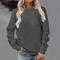 thumbnail image 2 of Women Blouses Womens Athletic Quarter Zip Leopard Tunic Top Sweater Hoodies Women Sweatshirt Pullover Ladies Zip Sweatshirt Thick Thermal Shirts Quilted Top Warm Pullover Winter Ladies Dark Gray S, 2 of 4