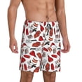 thumbnail image 2 of Wukai Red Food Men’s Short Pajama Pants With Pockets Soft Sleep Pj Shorts for Men-3X-Large, 2 of 6