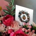 thumbnail image 3 of 3drose, Beautiful Happy Easter Design of a Painted Egg and a Wreath Gift, 1 Greeting Card with Envelope, 3 of 6