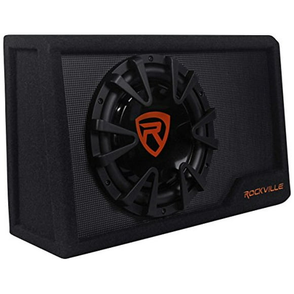 Rockville RWS10CA Slim 1000 Watt 10" Amplified Powered Car Subwoofer Enclosure