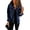 dark Blue, variant on Women's Jean Jacket Distressed Washed Button Up Boyfriend Denim Jacket Coat With Pockets(dark Blue,XX-large)