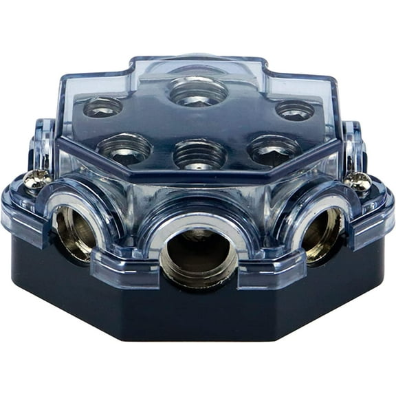Absolute PD-150C 0-2-4 Gauge 1 in 5 Ways Out Power Splitter Distribution BlockAbsolute PD-150C 0-2-4 Gauge 1 in 5 Ways Out Power Splitter Distribution Block