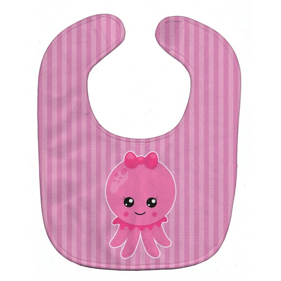 Caroline's Treasures Nautical Baby Bib, Pink Octopus
