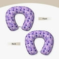 thumbnail image 3 of Gaeub Violet Print Memory Foam Travel Pillow,U-Shaped Neck Pillow,Head Neck Support Airplane Pillow,Flight Pillow for Traveling,Car,Home,Office,Washable Cover, 3 of 8