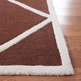 thumbnail image 4 of SAFAVIEH Cambridge Kennedy Geometric Diamonds Wool Area Rug, Dark Brown/Ivory, 6' x 9', 4 of 12
