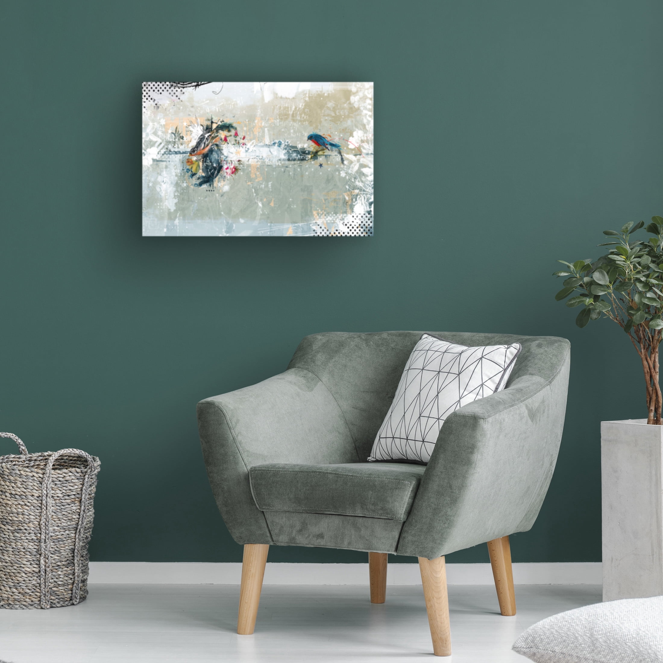 Canvas Wall Art - Teis Albers 'Birdalicious' Wall Art for Living Room, Bedroom, or Office Décor by Trademark Fine Art - 47 x 30 Inches
