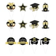 thumbnail image 5 of 2026 Graduation Theme Cupcake toppers Glitter Class of 2026 Graduation Cap Diploma Cupcake Picks - Set of 24 (Black), 5 of 5