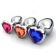 thumbnail image 4 of Masajeador Anal suave para mujer, joyería de cristal, tapón Anal, estimulador de corazón, Juguetes sexuales, Consolador de acero inoxidable, 3 unidades por juego, 4 of 4