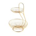 thumbnail image 4 of Abbracc Arched Server, Stacked 2-Tier/3-Tier Bowls, Dining Table & Kitchen Counter Organizer, Modern Fruit Basket Stand Gold 2 Tier, 4 of 9