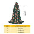 thumbnail image 2 of Honeii Mushroom House Print Poncho Cape, Cloak Coat, Snuggly Hooded Wearable Blanket, Hooded Cape For Teenagers,Halloween Costumes-Large, 2 of 7