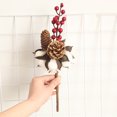thumbnail image 3 of Funie 1Pc Artificial Flower Cotton Berry Pine Cone Garden DIY Stage Party Home Decor, 3 of 6