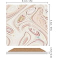 thumbnail image 2 of GZHJMY Square Drink Coasters 2 Pcs Colorful Psychedelic Marble Shapes Absorbent Ceramic Coffee Coasters for Drinks with Cork Base Housewarming Gift for Home Decor, 2 of 6