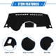 thumbnail image 4 of Unique Bargains Cubierta para tablero de instrumentos compatible con Chevy Trax 2014-2016 Alfombrilla para cubierta de tablero frontal de poliéster duradero negro, 4 of 7