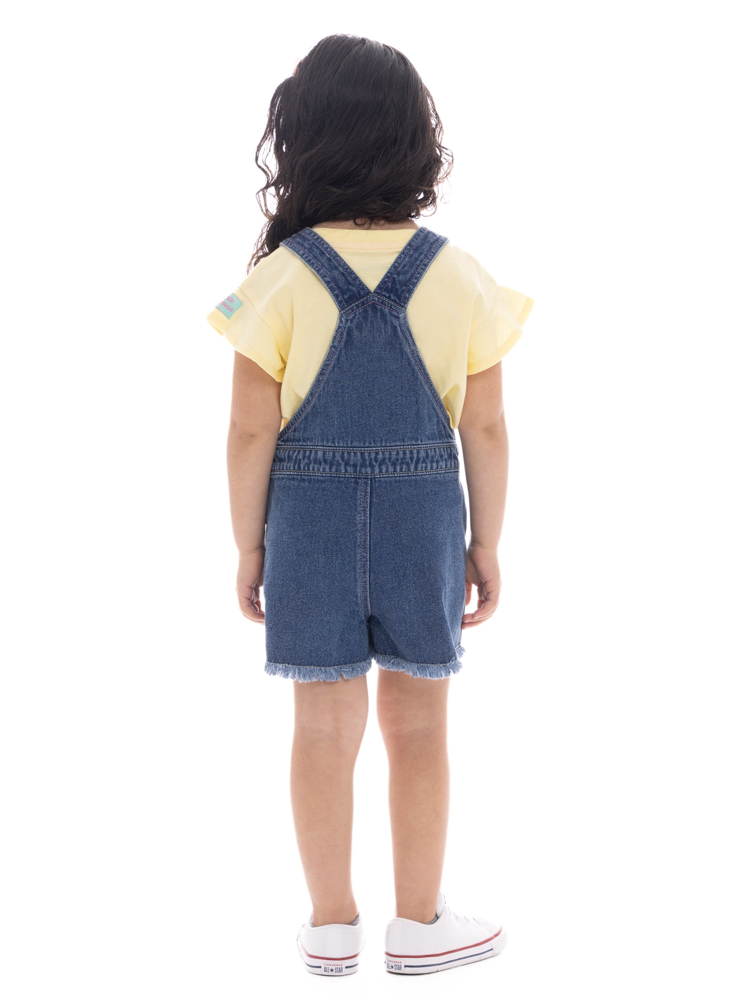 Minnie Mouse Toddler Girl Western Denim Shortall and Flutter Sleeve Tee Set, 2-Piece, Sizes 12M-5T
