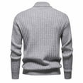 thumbnail image 3 of Mens Pullover Sweaters Ribbed Slim Fit Knitted Pullover Casual Turtleneck Sweater Gray XXXL, 3 of 4