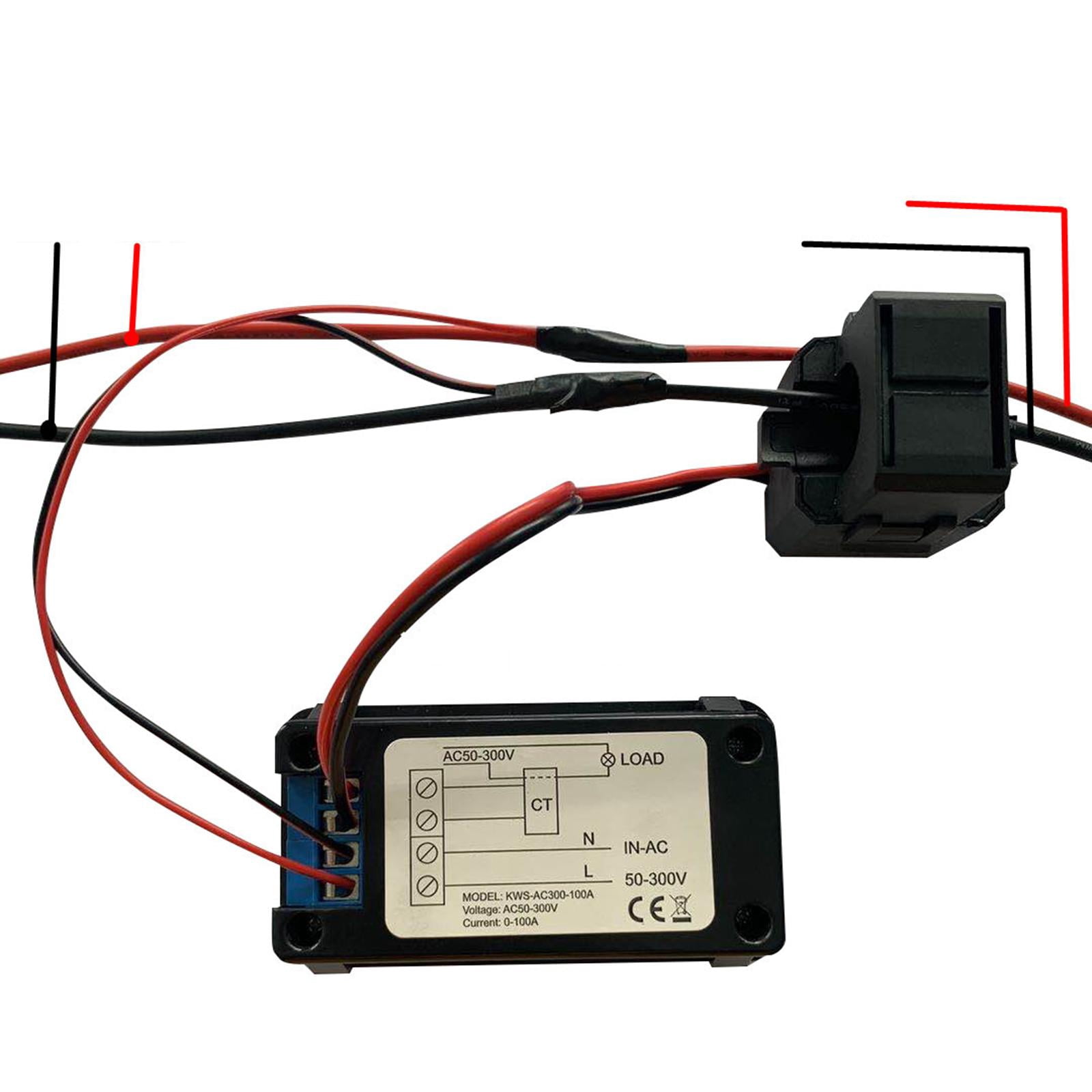multifunctional 100A Electricity Meter with Display Digital Ampermeter Power Voltmeter Ammeter Watt Temperature Multimeter Usage Monitor open