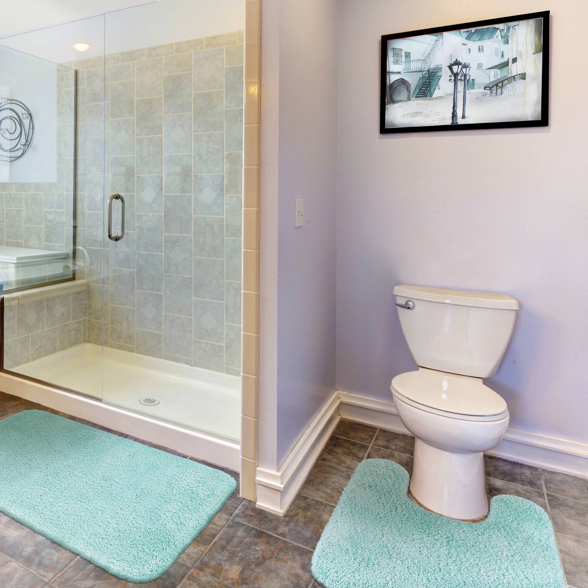 mint bath rug