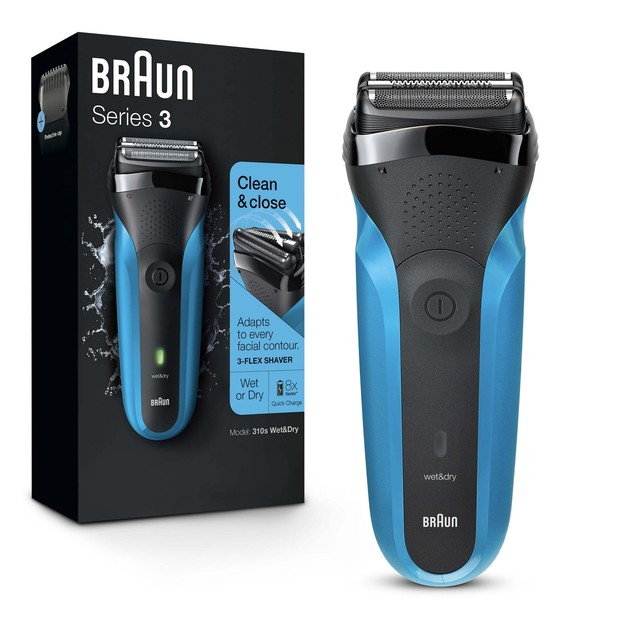 Braun Series 3 310s Wet & Dry Electric Shaver for Men / Rechargeable Electric Razor
