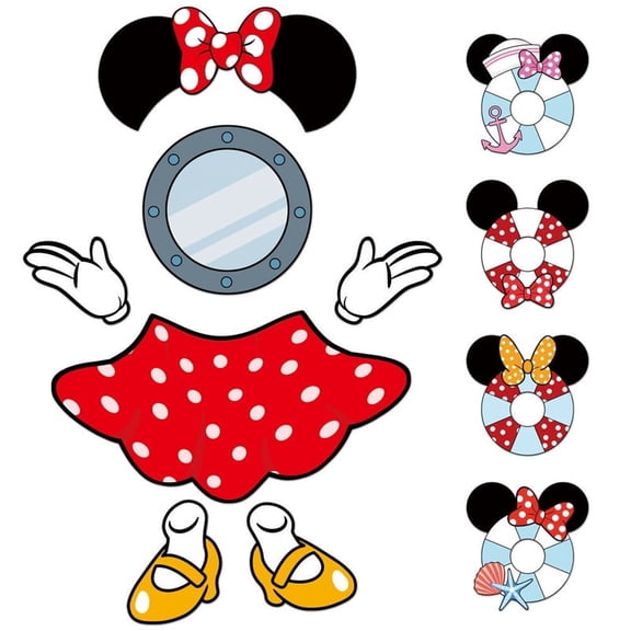 12Pcs Mouse Cruise Door Decorations, Funny Mouse Ears Magnet for DCL Cruise& All Major Cruise Cartoon Mouse Birthday Party Supplies