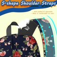 thumbnail image 5 of Pioneer Flower Floral Print Pattern 17" School Backpacks for Teens,Waterproof Oxford Fabric,S-Shape Padded Straps for School,Travel,Hiking,Camping, 5 of 5