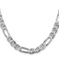 thumbnail image 3 of Auriga Fine Jewelry 925 Sterling Silver Rhodium-plated 7.75 mm Figaro Anchor Chain Necklace for Men 22", 3 of 7