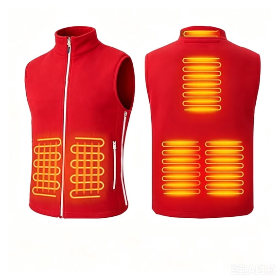 ciciekae Unisex Heated Vest, 6 Heating Zones 3 Temperature Levels, USB Rechargeable Polar Fleece Heating Vest for Men Women, Washable Winter Thermal Vest for Outdoor Camping Hiking, Multiple Colors
