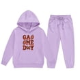 thumbnail image 4 of YOUSNH Tenue pour Enfants Ensemble de Pyjama Décontracté Confortable et Élégant à Manches Longues pour Filles Violet 3-4 Ans, 4 of 4