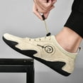 thumbnail image 5 of Mens Driving Casual Shoes Outdoor Non-slip Walking Shoes Breathable Lightweight Sneakers Soft Comfortable Lace-up Shoes Yellow 11 US, 5 of 7