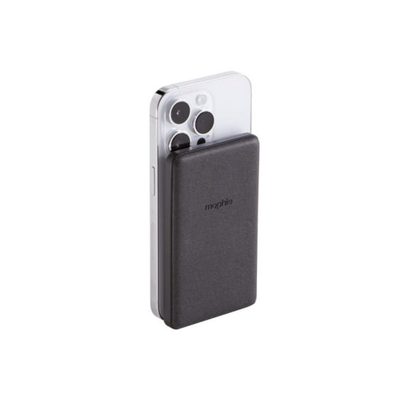 Pre-Owned mophie Snap Juice Pack Mini - Wireless Portable Magnetic Charger with 5000 mAh Internal Battery Compatible with MagSafe & Qi-Enabled Smartphones Works with Apple Samsung and Google Phones Black