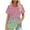 Multicolor, variant on Womens Tops For Work Summer Vneck Tshirts Shirts For Women Extra Long Short Sleeve Blouses For Women Dressy Casual Cotton Cotton T Shirts Women Xs