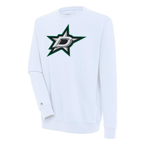 Men's Antigua White Dallas Stars Victory Pullover Sweatshirt