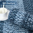 thumbnail image 4 of TROPOW Washable Area Rugs Modern Braided Print Rug Washable Rug Soft Bedroom Rug Non-Slip Non-Shedding Floor Carpet Low Pile Foldable Thin Rug for Dining Room Home Office Nursery, 4 of 7