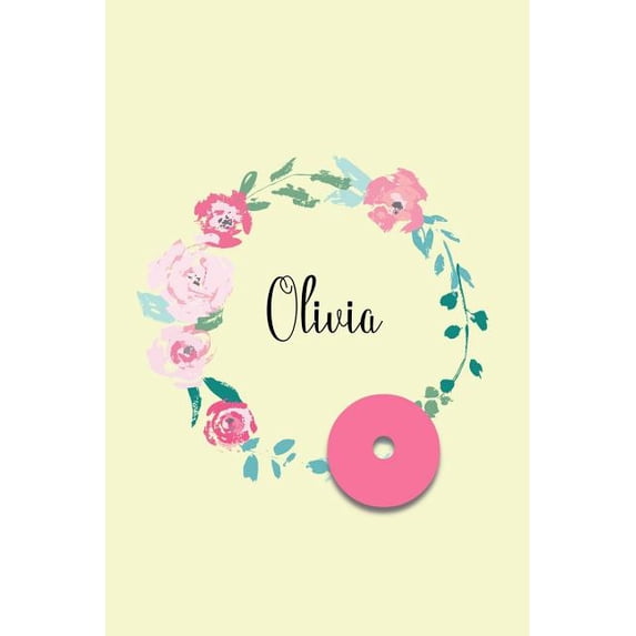 Olivia: Personalized Monogram Initial Journal - Pink Marble and Gold Cover with Feminine Pages for Women and Girls