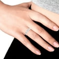 thumbnail image 2 of Casual Unisex Modern Slanted Bar White Mother of Pearl Inlaid Sterling Silver Ring Men and Women-7, 2 of 5