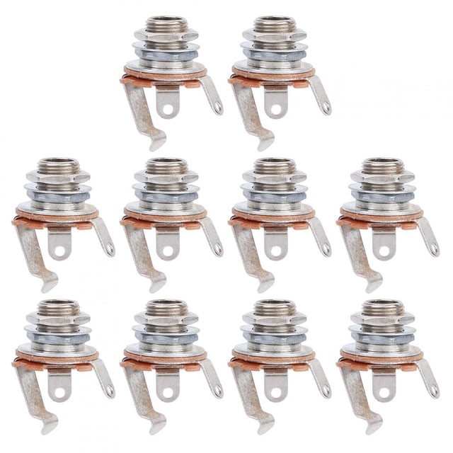 Mono Input Jack,10Pcs 6.35mm Mono Input Mono Input Jack Socket Mono Jack Socket Enhanced Durability