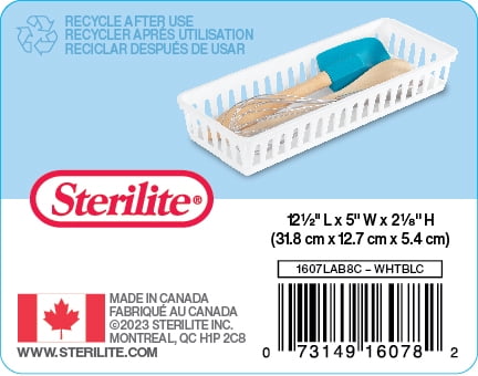 Sterilite White Slim Storage Tray