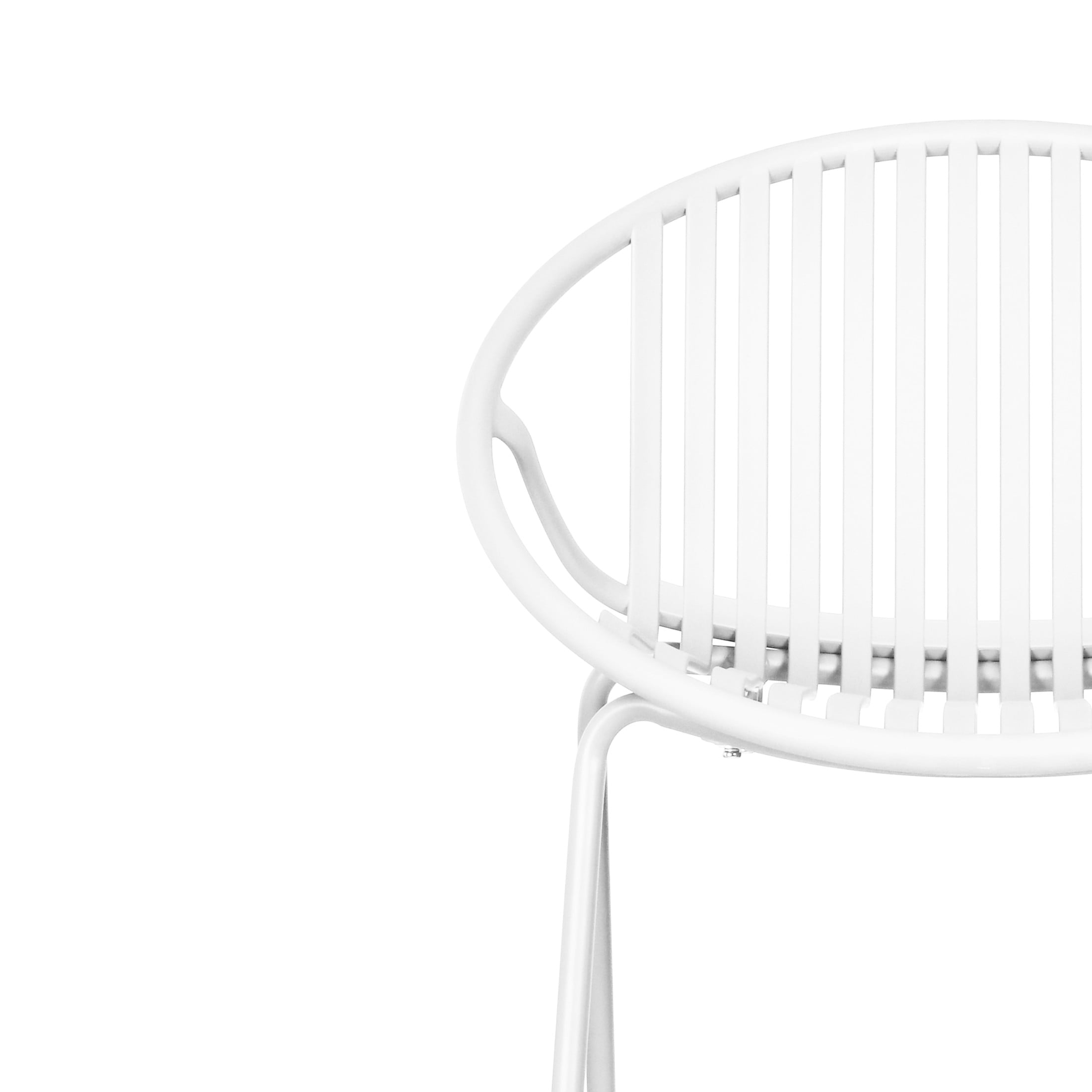 Christopher Knight Home Minimalist Plastic Outdoor Folding Dining Chairs, Metal Legs, White, Set of 2